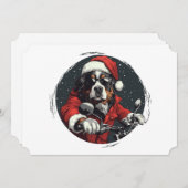 Weihnachtsberger Hund Feiertagskarte (Vorne/Hinten)