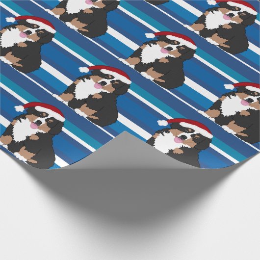 Weihnachtsberger Hund  Geschenkpapier (Ecke)