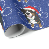 Weihnachtsberger Hund Geschenkpapier (Rolleneckpunkt)