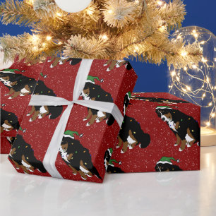 Weihnachtsberger Hund Geschenkpapier