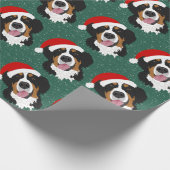 Weihnachtsberger Hund Geschenkpapier (Ecke)