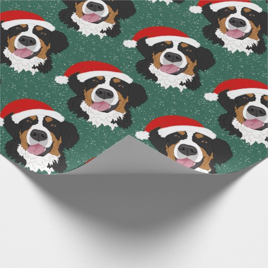 Weihnachtsberger Hund Geschenkpapier (Ecke)