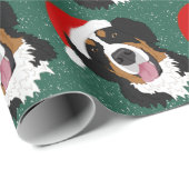 Weihnachtsberger Hund Geschenkpapier (Rolleneckpunkt)