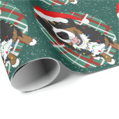 Weihnachtsberger Hund Geschenkpapier (Rolleneckpunkt)