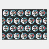 Weihnachtsberger Hund Geschenkpapier Set (Vorderseite)