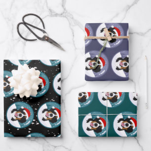 Weihnachtsberger Hund Geschenkpapier Set