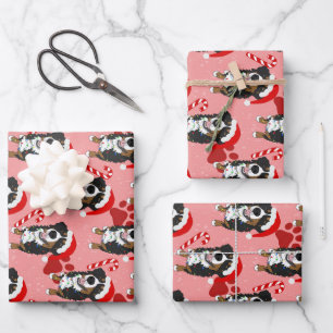 Weihnachtsberger Hund Geschenkpapier Set