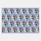 Weihnachtsberger Hund  Geschenkpapier Set (Vorderseite 3)