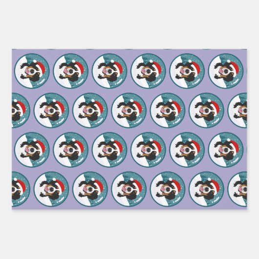 Weihnachtsberger Hund Geschenkpapier Set (Vorderseite 3)