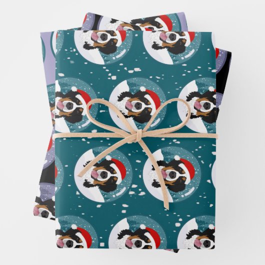 Weihnachtsberger Hund Geschenkpapier Set (Beispiel)