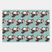 Weihnachtsberger Hund Geschenkpapier Set (Vorderseite 3)