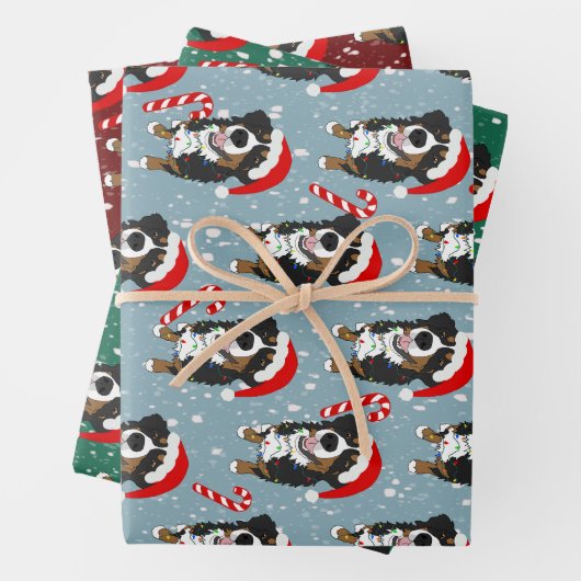 Weihnachtsberger Hund Geschenkpapier Set (Beispiel)
