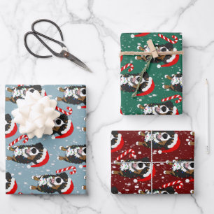 Weihnachtsberger Hund Geschenkpapier Set