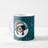 Weihnachtsberger Hund Kaffeetasse (Vorderseite Links)