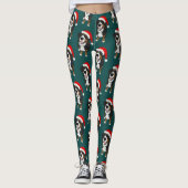Weihnachtsberger Hund Leggings (Vorderseite)