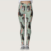 Weihnachtsberger Hund Leggings (Vorderseite)