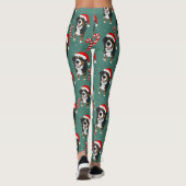 Weihnachtsberger Hund Leggings (Rückseite)