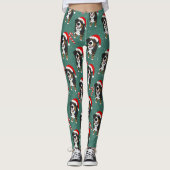 Weihnachtsberger Hund Leggings (Vorderseite)
