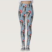 Weihnachtsberger Hund Leggings (Vorderseite)