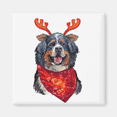 Weihnachtsberger Hund Magnet (Vorne)