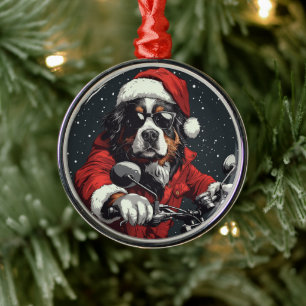 Weihnachtsberger Hund Ornament Aus Metall