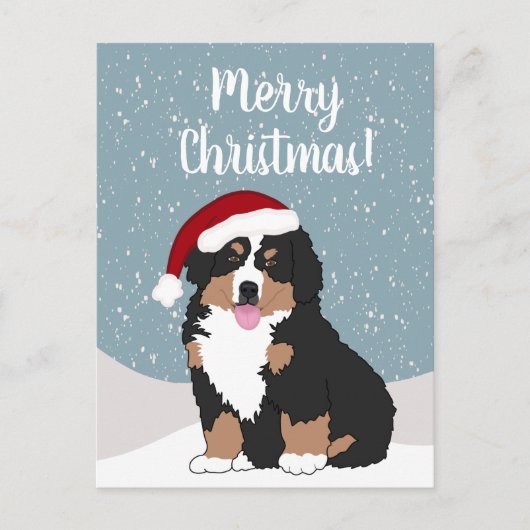 Weihnachtsberger Hund Postkarte (Vorderseite)