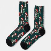 Weihnachtsberger Hund Socken (Linkes Detail)