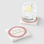 Weihnachtsberger-Untersetzer Steinuntersetzer (Seitenansicht)