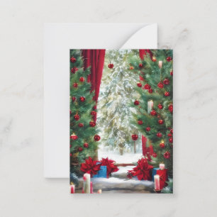 Weihnachtsberghütte Budget Mini Mitteilungskarte