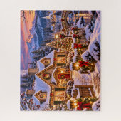 Weihnachtsberghütte Puzzle (Vertikal)