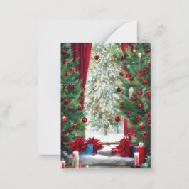 Weihnachtsbergkabine Budget Mini Mitteilungskarte