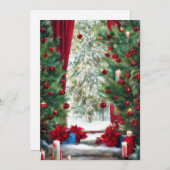 Weihnachtsbergkabine Feiertagskarte (Vorne/Hinten)