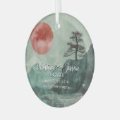 Weihnachtsbergsonnwanderung Paar Verlobung Ornament Aus Glas (Vorderseite links)