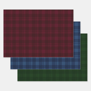 Weihnachtsberries Assorted Tartan Geschenkpapier Set