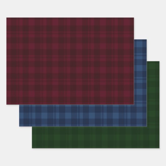 Weihnachtsberries Assorted Tartan Geschenkpapier Set (Set)