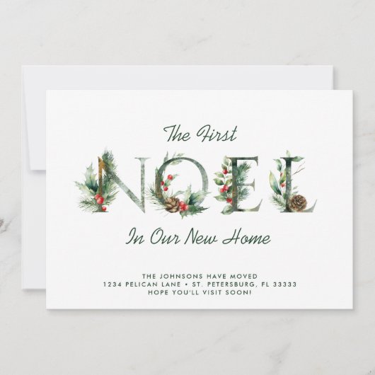 Weihnachtsberries Blumenmuseum Weihnachten Holiday Ankündigung (Vorderseite)