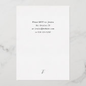 Weihnachtsberries & Candle Holiday Weihnachten Par Folieneinladung (Rückseite)