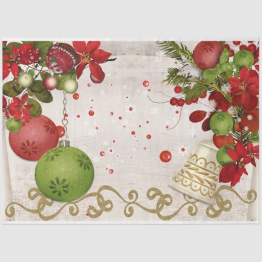 Weihnachtsberries - Designreihe 7 Seidenpapier (Vorderseite)