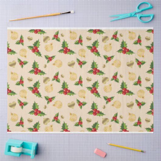 Weihnachtsberries - Designreihe 9 Seidenpapier (Basteln)