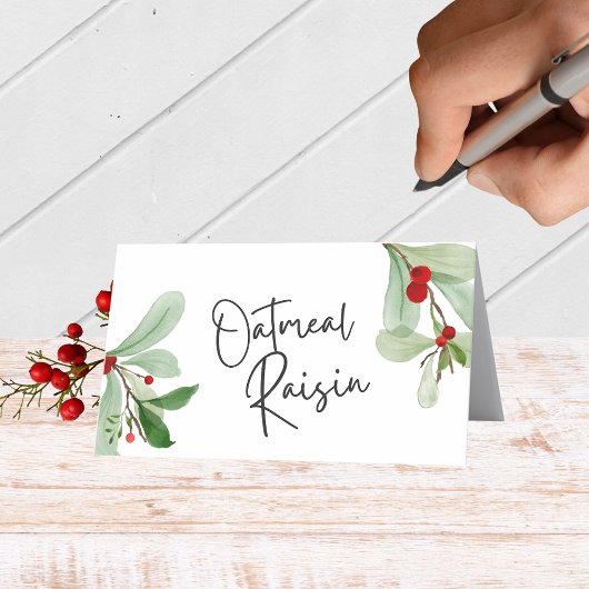 Weihnachtsberries Falten Lebensmittel, Getränke od Platzkarte