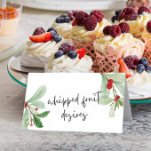 Weihnachtsberries Falten Lebensmittel, Getränke od Platzkarte