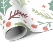 Weihnachtsberries Foliage Geschenkpapier (Rolleneckpunkt)