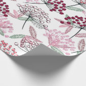 Weihnachtsberries Folies Land Kunst Geschenkpapier (Ecke)