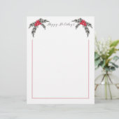 Weihnachtsberries Happy Holidays Letterhead (Stehend Vorderseite)