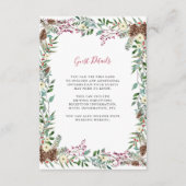 Weihnachtsberries | Informationen zur Hochzeit Begleitkarte (Vorderseite)