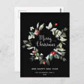 Weihnachtsberries | Minimalistische Urlaubspostkar Postkarte (Vorne/Hinten)