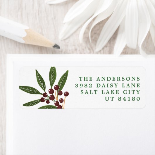 Weihnachtsberries Name Rücksendeadresse (Insitu)