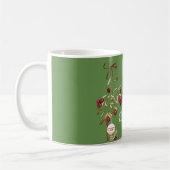 Weihnachtsberries & Ornament Personalisiert Kaffeetasse (Links)
