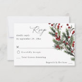 Weihnachtsberries & Pine 1B UAWG RSVP Karte (Vorderseite)
