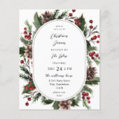 Weihnachtsberries & Pine Dinner oder Party Flyer (Vorne)